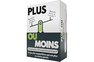 More or Less: Plus ou Moins | Version Française | Jeux de Cartes Amusants pour Les Adultes & Les Enfants |