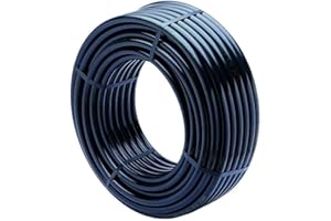 Suinga Rohr Polyethylen 16mm | Landwirtschaftsrohr 16mm 4 bar 100 Meter | Bewässerungsrohr 16mm | Bewässerungsschlauch 16 mm | Tropfbewässerungsrohr 16 mm, schwarz