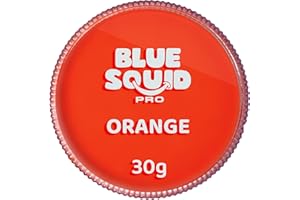 Blue Squid PRO Peinture du Visage - Orange classique (30gm), Fournitures professionnelles de maquillage à base d'eau pour adultes, enfants et SFX
