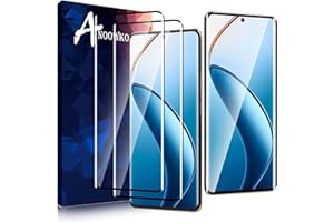 Anoowkoa [2 szt. 0,26 mm Premium kompatybilne z Realme 12 Pro/12 Pro+ + osłona ekranu ze szkła hartowanego-osłona z prawdziwego szkła - jednym naciśnięciem super łatwa instalacja