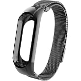 Microsonic Xiaomi Mi Band 3 i&ccedil;in Kordon Milanese Loop Siyah [Mi Band 3 ile Uyumlu Kordon - Siyah]
