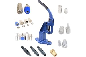 Hobby läder handpressmaskin kit med hålstansar, viktiga matriser för snäppgenomföringar, knappar, öljetter och nitar set inst