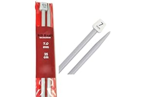 AA SHOPPERS 2 x Long Straight Plastic Knitting Needles (35cm) - Needle Diameter 5mm, 5.5mm, 6mm, 6.5mm, 7mm, 7.5mm, 8mm, 9mm and 10mm 2 x 2 .276 in