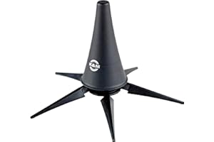 K&M 15228 Pied de clarinette plastique noir - Pour clarinette en la et en si bémol - cône court - transport dans le pavillon