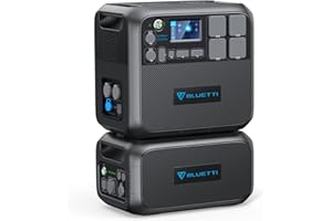 BLUETTI Centrale Elettrica Portatile AC200MAX e B230 Batteria Espansione, 4096Wh Espandibile Centrale Elettrica w/ 4 2200W AC Prese (4800W Picco), LiFePO4 Batteria per Domestico, Campeggio, Emergenza