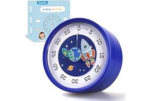 Garrulo Timer Visivo per Bambini, Timer per Conto alla Rovescia da 60 Minuti con Design Magnetico Con Funzionamento Silenzioso