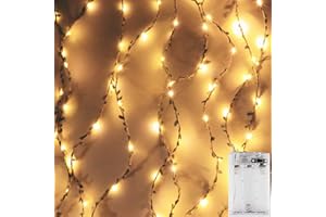 HanYun Jute Twine String with Leaves and Fairy Lights, 2 Pack 2 m Jute Cord with Artificial Leaves, Artificial Vine Leaves Ribbon for Crafts, DIY Wrapping, Wedding, Halloween, Christmas, Home, Garden