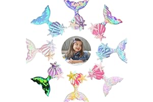 FESSOSKO Haarspangen mädchen Süß Haarspangen Bunt Funkelnd Kinder Haarklammern Meerjungfrau Haarspangen Kinder kinder haarschmuck Geeignet für Frauen Mädchen Teenager Kleinkinder Geburtstagsgeschenke (A)