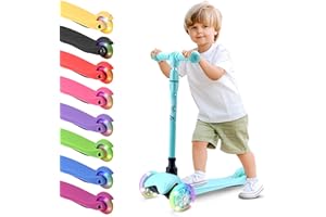 Hurtle Patinete, Scooter para niños, 3 Ruedas, Liviano, Luces LED, Antideslizante