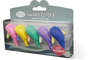 Miquelrius Iwako Colorz Lot de 5 gommes amovibles pour requin
