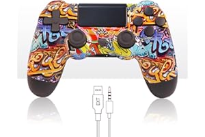 AUFGLO Wireless Controller for PS4, compatible with Slim/Pro console (Graffiti)