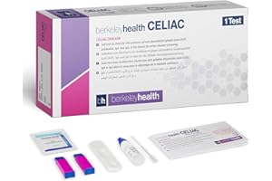 Kit de test à domicile de la maladie cœliaque de Berkeley Health | Détection d’anticorps IgA et IgG anti-gliadine désamidée (anti-DGP) dans le sang | Rapide et précis à 90 % | 1 test