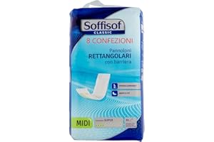 Soffisof Classic Pannoloni Rettangolari con Barriera - 8 Confezioni da 30 Pezzi