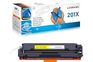LOSMANN 1x Gul toner kompatibel med HP CF402X 201X CF402A 201A för HP Color LaserJet Pro M252dn M252dw M252n M270-serien M274