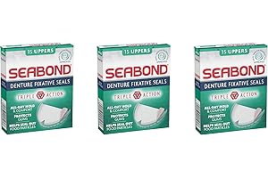 THREE PACKS of Seabond Denture Fixative Uppers
