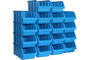 HERGESTELLT FÜR BAUPROFI 18x Sichtbox PP Größe 3/L blau PRO NEU 18er Set Sichtboxen Werkstatt-Lagerboxen