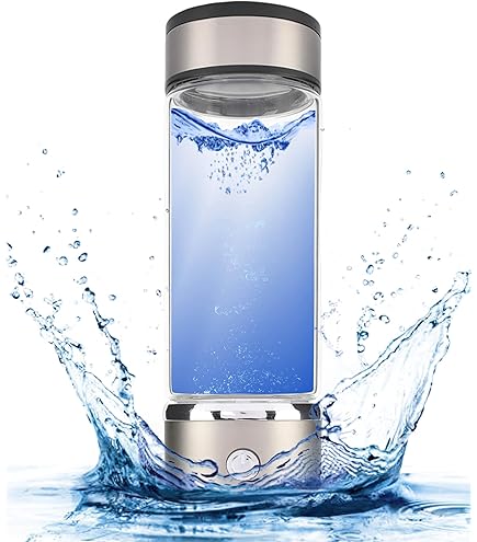 Bottiglia Acqua Idrogenata Esenlong - Generatore Portatile Di Idrogeno, Ricarica USB, Vetro Borosilicato - Foto 3