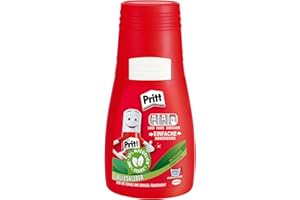 ‎PRITT Pritt Alleskleber, schnell trocknender Kleber mit einfacher Anwendung, lösemittelfreier Flüssigkleber für Kinder, 100 g weißer Bastelkleber für viele Bastelmaterialien, 9H PAKA2