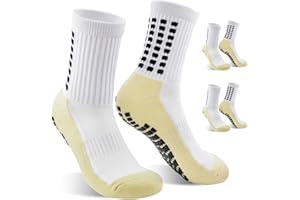 cheap4uk Chaussette Antidérapante Foot Chaussettes Antidérapantes Homme Femme Chaussettes de Sport Taille 34-51 Conçu Pour Football Basketball Cyclisme Yoga 2Paires