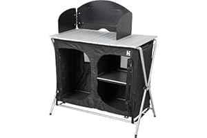 Hi-Gear Elite Camping Kitchen Unit with Stove, Storage, Furniture, Equipment