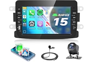 【4+ 】Hodozzy Carplay bilradio för Renault Captur Dacia Sandero Duster Logan Lodgy med USB USB-C, Renault bilradio 7 tum 2 D
