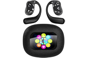 AIWGYIBO KI Übersetzer Kopfhörer – Kopfhörer Übersetzer Echtzeit mit LCD-Touchscreen, offene Translator Earbuds, unterstützt 144 Sprachen und 4 Übersetzungsmodi, Geeignet für Geschäfts- und Auslandsreisen