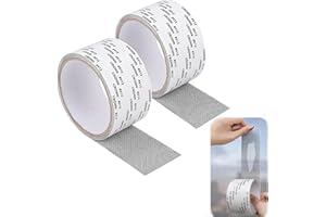 5M x 5CM Patch Réparation Moustiquaire,Mengger 2pcs Ruban Adhesif Reparation Moustiquaire Kit de Réparation D'ecran de Fenêtre (Gris) pour Réparation De Fenêtre Et De Porte