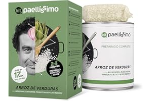Paellissimo - Kit Preparado para Arroz de Verduras, Paella de Huerta | Plato Precocinado Casero 100% Natural y Sin Gluten | 2-3 Personas | 1 Unidad