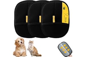 Mizijia 3 Pièces Gant Anti Poil, Gant Ramasse Poils Animaux, Gant Anti Poils Animaux, Gants D'épilation Réutilisables pour Le Lavage, Le Démêlage et Le Toilettage