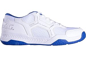 Salming Rival Men's Squash Shoes (White/Supersonic) & Black/White Colors (Squash, Racquetball, Volleyball, Floorball)