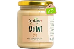 ‎CIBO CRUDO CRUDO BIOLOGICO VEGAN Tahini Sesampaste Bio - 250g. Ungeröstete Tahina/Tahin Paste für Hummus. Sesammus Enthält Vitamine, Proteine, Ballaststoffe und Antioxidantien. Für Veganer und Vegetarie auch für Buddha Bowl.