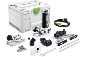 Festool Modul-Kantenfräse MFK 700 EQ-Set (mit Seitenanschlag, Frästisch, Spannzange, Gabelschlüssel, Tastschuh, Schraubendreher, Absaughaube, plug it-Netzkabel), im Systainer