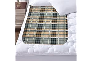 GRUENERDE Waschbare wasserdichte Betteinlagen Inkontinenz Hochabsorbierende Langlebige Wiederverwendbare Unterlagen Bett Inkontinenz Bettauflagen für ältere Menschen Frauen or Haustiere (80x91cm)