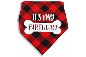 Monkimau Hundehalstuch für große Hunde - Halstuch Hund Geburtstag (rot)