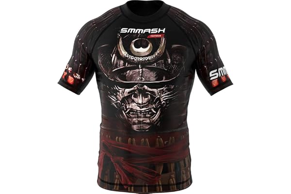 SMMASH Rashguard Homme Manche Courte Tee Shirt de Compression Shirt MMA Running Sport Boxe MMA RDX Kickboxing Krav Maga