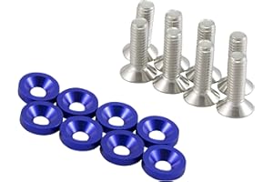 DL-RACING M6 Kennzeichen Kotflügel Schrauben m Alu Unterlegscheiben Fender Washer Blau