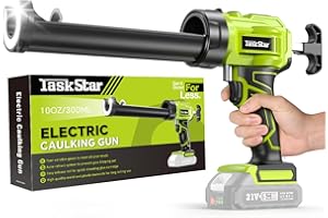 Taskstar Pistola Silicona Bateria con Luz-LED, 3 en 1 Aplicador Silicona Herramienta, Pistola de Silicona Eléctrica Profesional Compatible con Makita 18V Batería de 280-300 ml (Batería no Incluida)