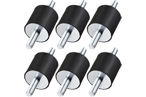 6 stycken M8 gummibuffertar, vibrationsdämpare M8 x 23, 30 x 30 gummistötdämpare M8 silentblock, skruvar för luftkompressorer