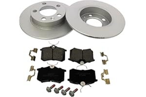 MAPCO Kit de discos de freno y pastillas 47858HPS Eje trasero con tornillos pinza freno macizo