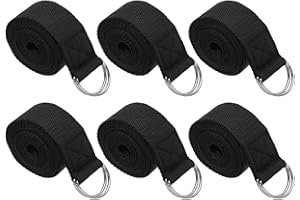 PATIKIL Yoga Strap for Stretching Cotton Yoga Belt with Adjustable Metal D-Ring Buckle Stretch Bands for Fitness Pilates