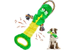 WinTour Dog Toy, Cute Squeaky Dog Toy with Crinkle Paper, Tug of War to Keep Them Busy, Stuffed Dog Chew Toy for Small, Medium, Large Dogs