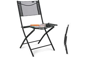 Homecall Garden camping folding chair black textilene