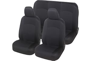 Auto Accessori Lupex - Coprisedili Auto Universali | Colore Nero | Set Fodere Copri Sedili Anteriori e Posteriori | Tessuto Poliestere | No Suv