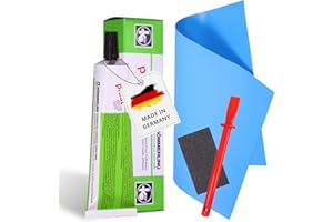 Langlauf Schuhbedarf Poolkleber wasserfest - Pool Reparaturset – PVC-Poolfolien, inkl. zuschneidbarer PVC-Folie (20x30cm),extra starker Kleber, Schleifpapier & Spatel – Pools,Whirlpools & Teichfolien