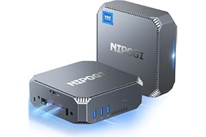 NiPoGi Mini PC,12th Gen Intel Alder Lake N100 Mini Computer (up to 3.4 GHz),16GB RAM 512GB M.2 SSD Mini Desktop PC with 4K Dual Display/2 HDMI/WiFi 5/BT4.2/RJ45 for School Education Office