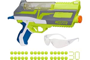 NERF Hyper Impulse-40 Blaster, 30 Nerf Hyper Rounds, våröppnad omedelbar påfyllningsbehållare, upp till 110 FPS hastighet, gl
