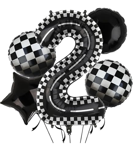 Rennwagen-Luftballons Set – 4 Folienballons Mit Reifen-Motiv, Für Geburtstagsdeko & Mottopartys
