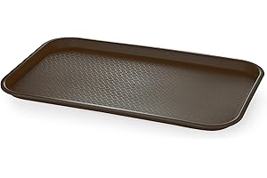 HENDI Plateau de Service, GN 1/1, Amerbox, rectangulaire, Multi-Usage, Plateau Fast Food, pour Servir Nourriture et Boissons, Restauration Rapide, 530x325x(H) 20mm, Brun, polypropylène