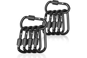 Aurora & Tithonus 10 Piezas Mosqueton de aleación de Aluminio, Mosquetones pequeños para Senderismo al Aire Libre, Pesca y Tiendas de campaña