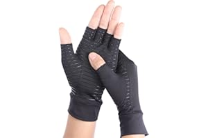XWCHASA Gants de Compression en Cuivre Infusé, Gants de Compression Arthritique, Unisexe pour Arthrite, Tendinite, Soulagement de la douleur RSI, Syndrome du Canal Carpien (L)